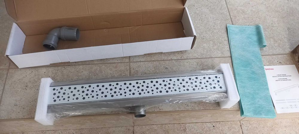 Rigola dus inox, 60 cm