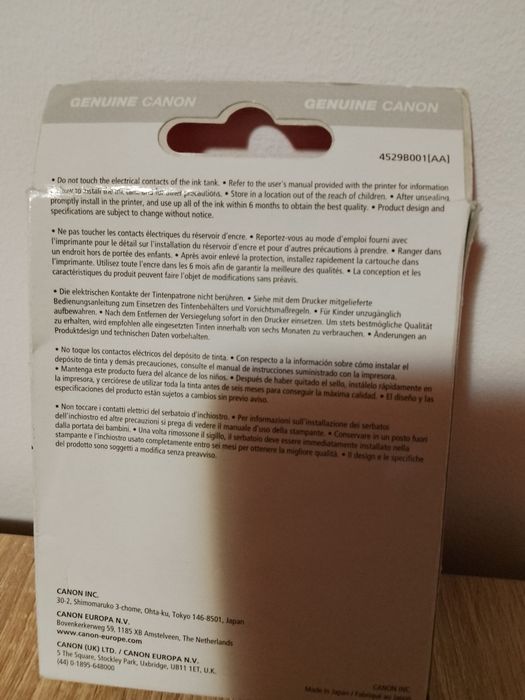 Vând cartuș PGI 525 pt canon nou!