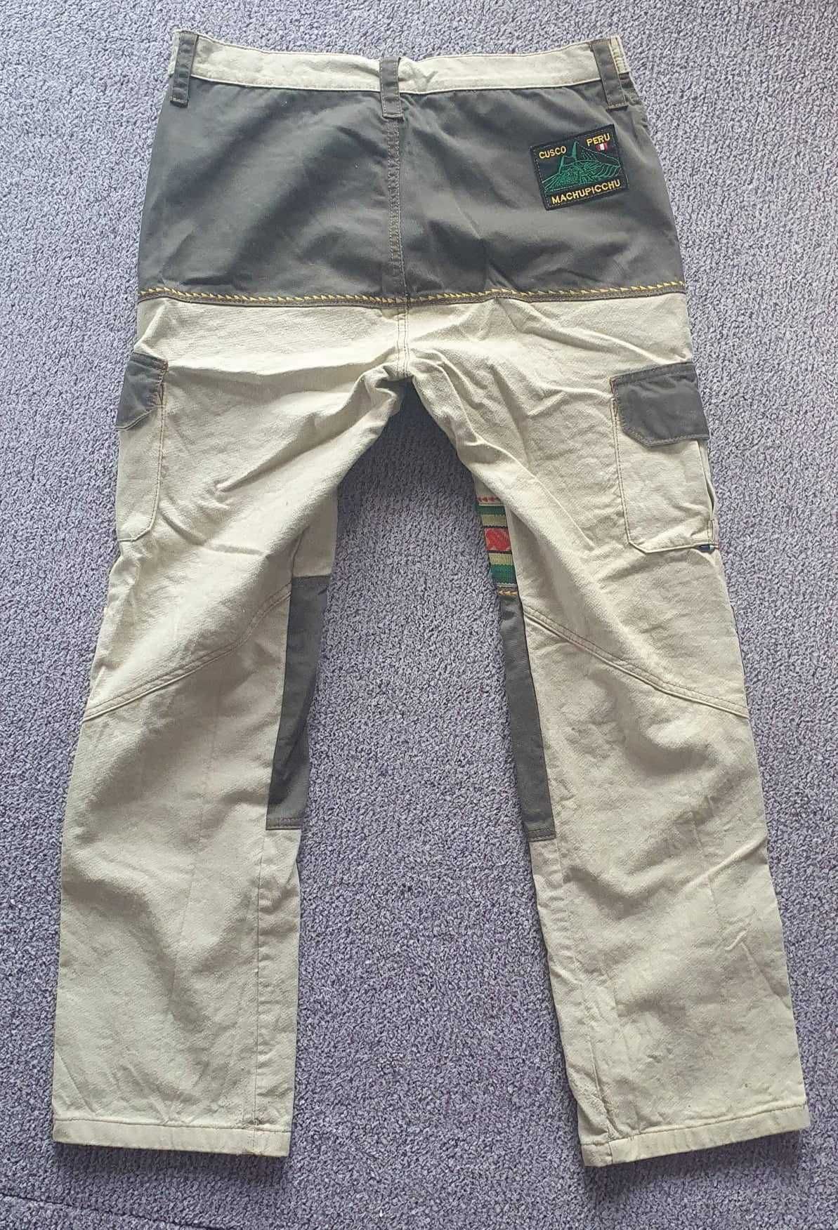 Pantaloni originali din Peru marimea 32-34, hand made, bumbac/canepa