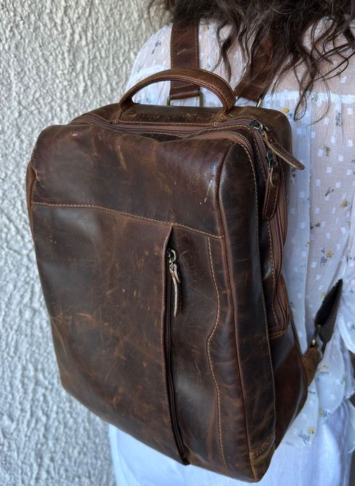 Rucsac din piele naturală
