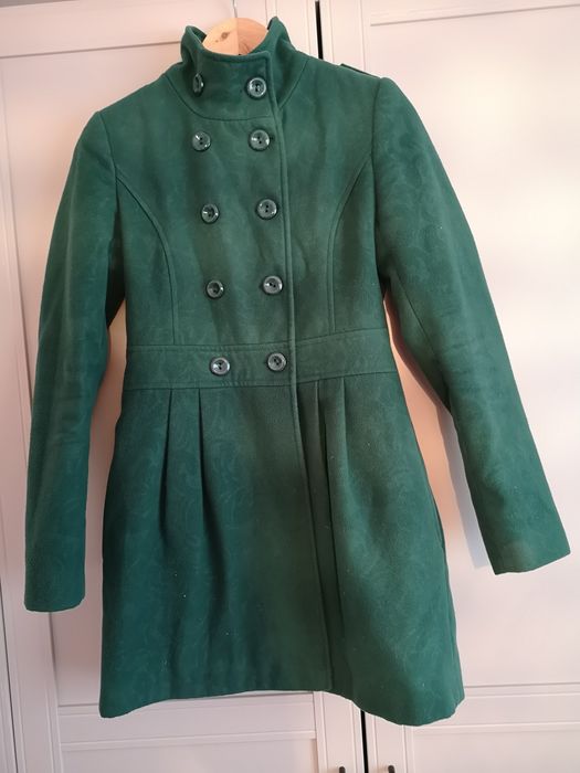 Palton Moda Alis verde, marime 34/XS