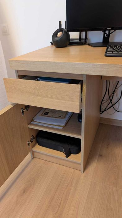 Birou Calculator Gaming IKEA Malm | Culoare Stejar