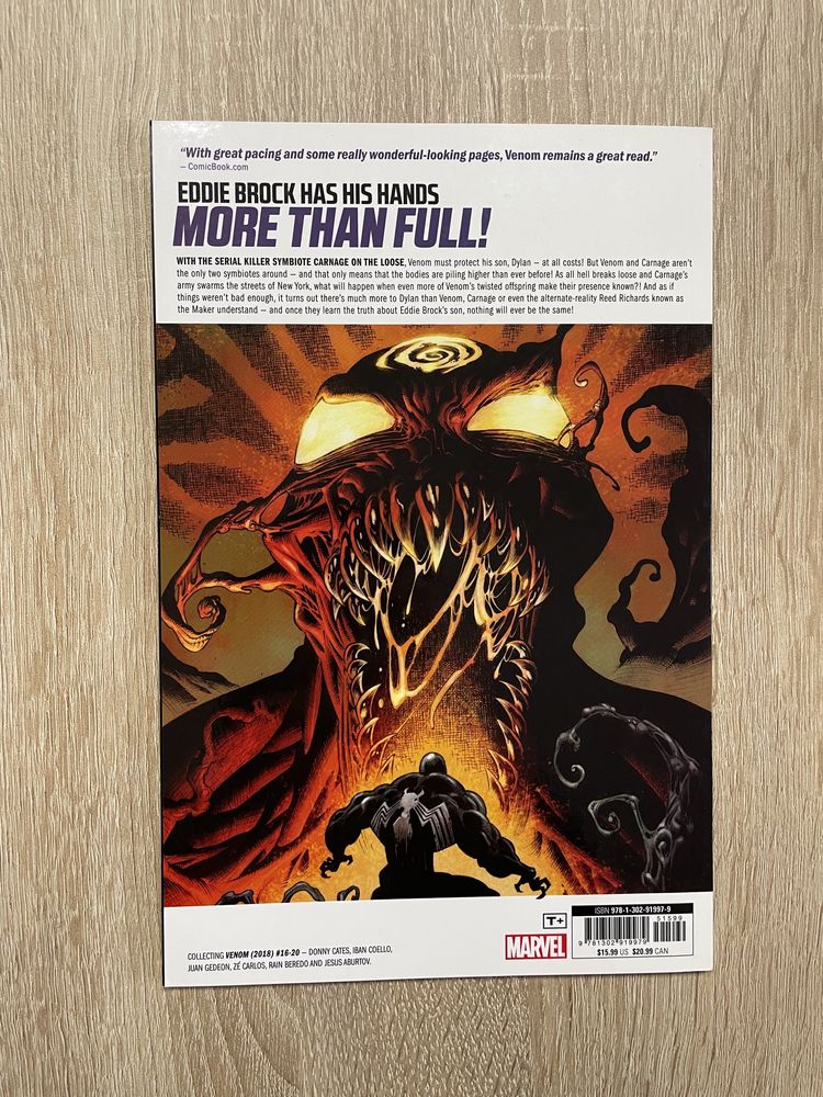 Vand comic book Marvel Venom Absolute Carnage Vol 3