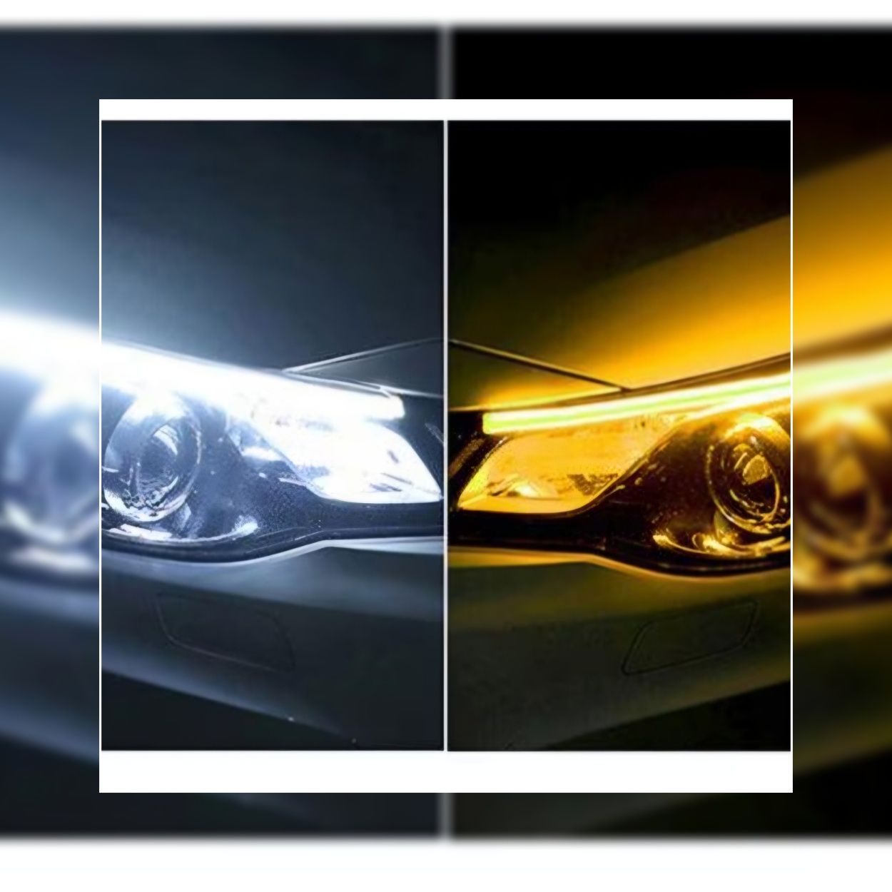 Гъвкави лед дневни светлини с мигач LED , 30см , 45см, 60см