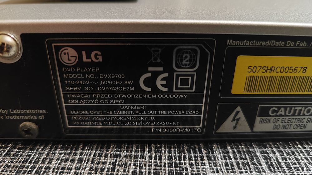 DVD Player LG DVX9700 с оригинално дистанционно