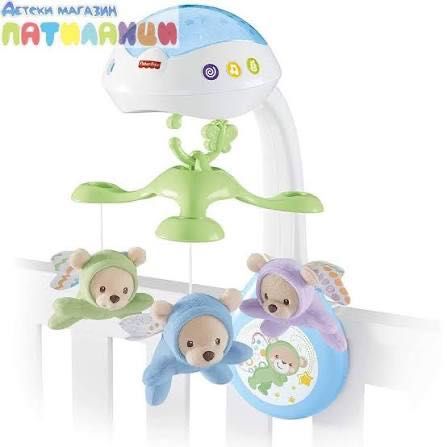 Въртележка прижектор със звуци fisher price