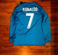 Cristiano Ronaldo Tricou Maneca Lunga 2017/2018 Albastru Nou