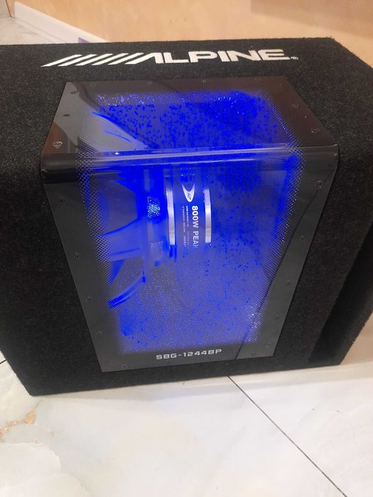 Alpine Subwoofer auto cu bas Alpine 1244Bp 800w