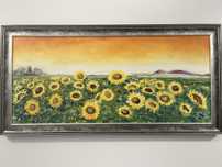 Tablou original pictat manual - 50x100cm - rama premium