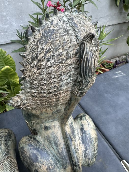 Pereche de lei antici thailandezi din bronz