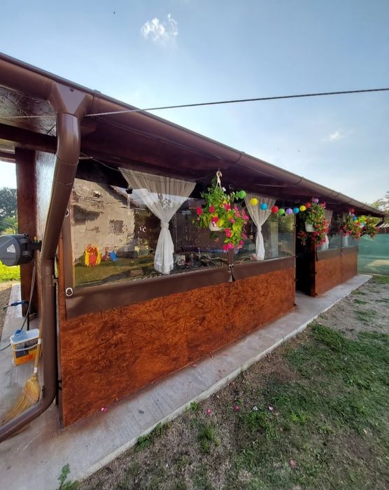Închideri terasa și foișoare cu folie pvc  cristal