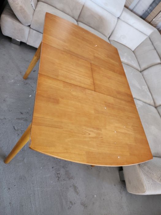 NOU Masă bucătărie extensibilă 100-130cm "TOMS", maro închis