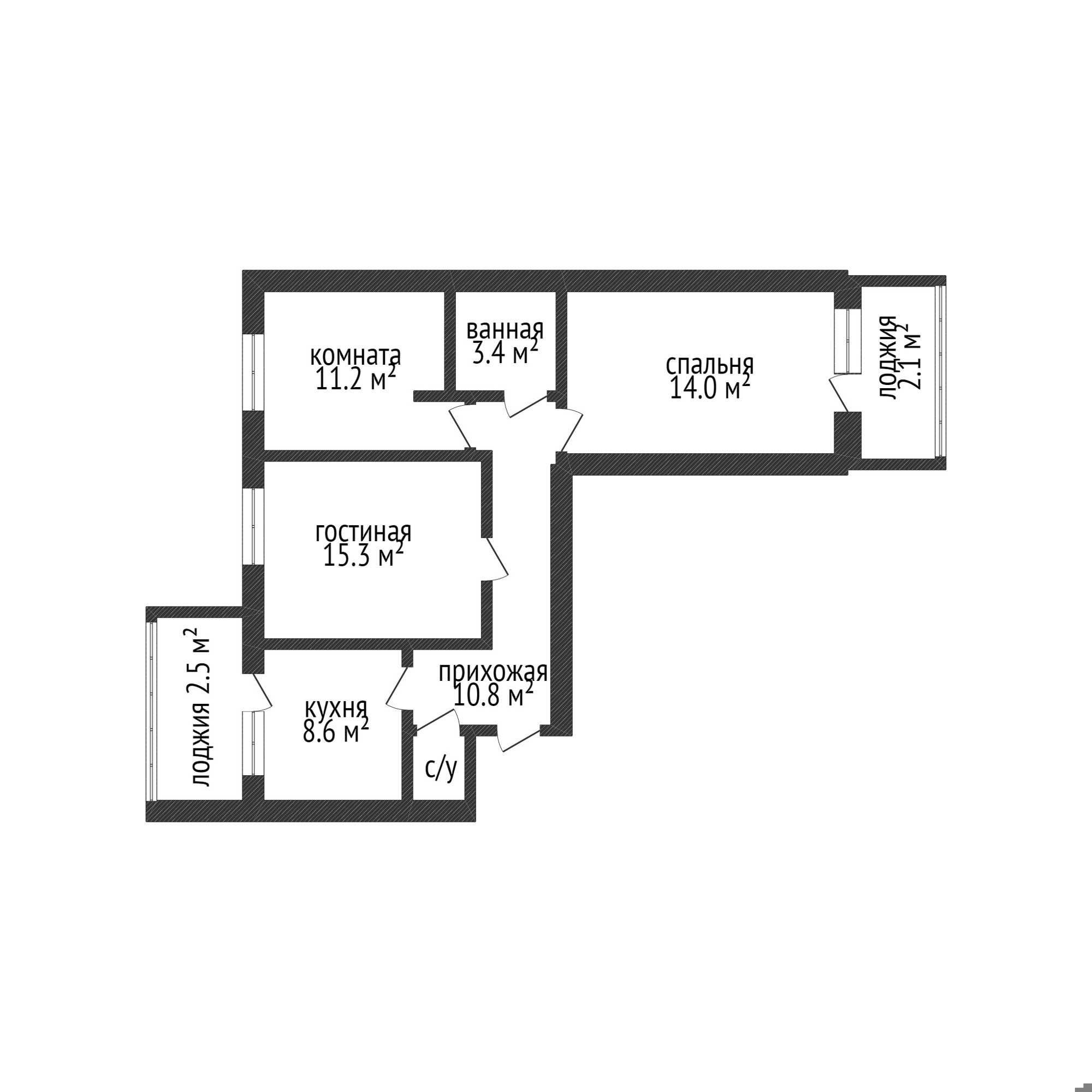 Продажа 3-комнатной квартиры в ЖК Австриийский