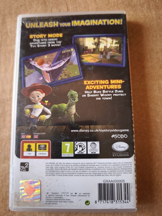 PSP games, Killzone, Toy story 3, Crash