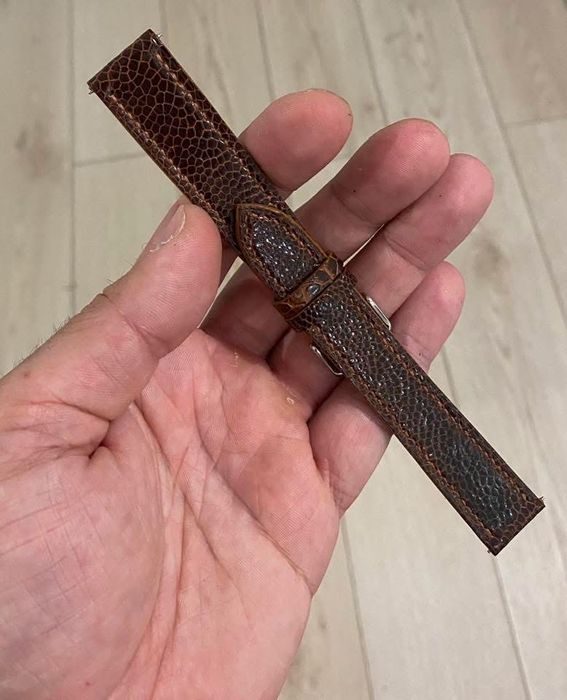 Curea din piele de strut pentru Cartier Tank 19 mm