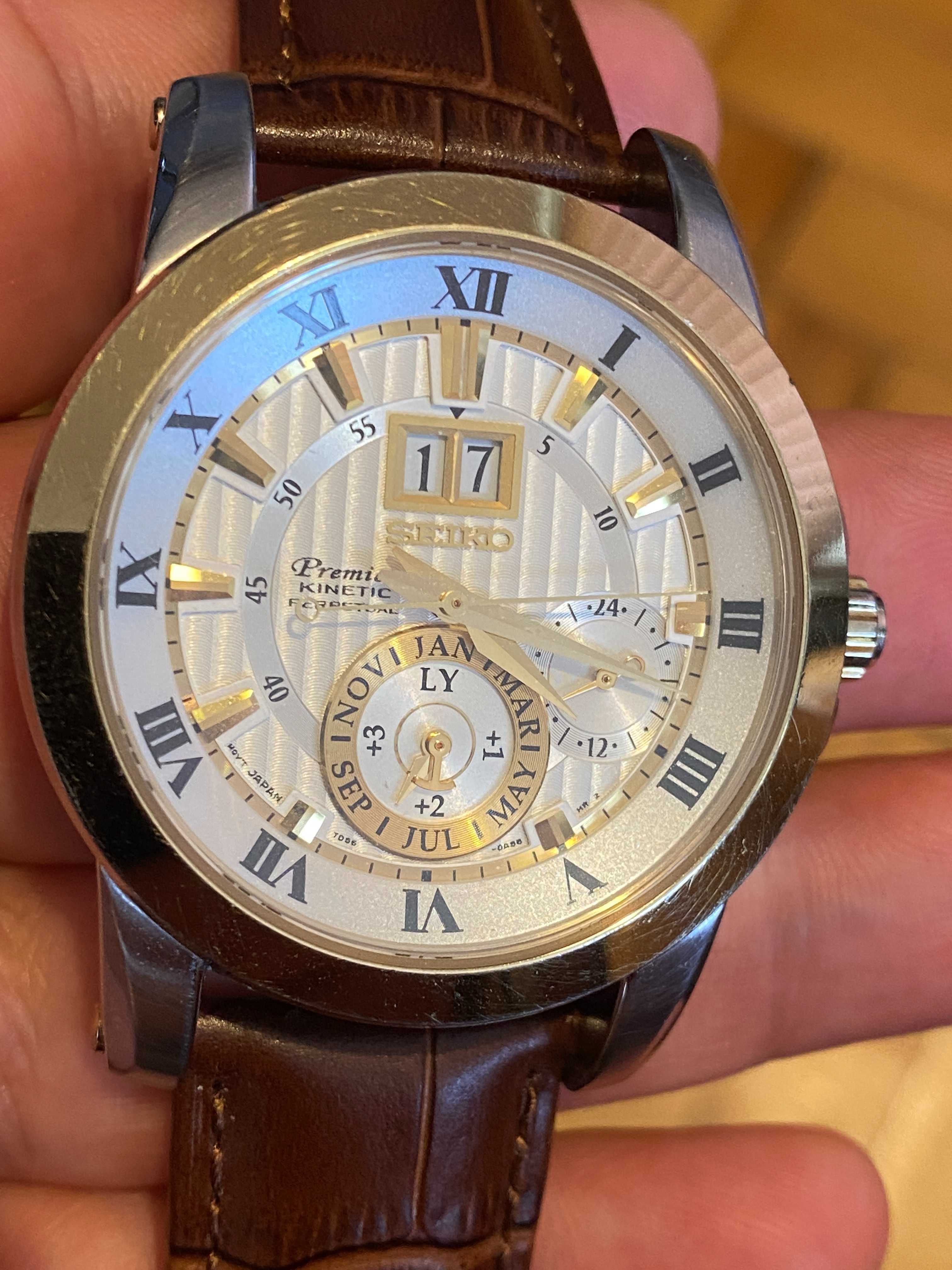 Продавам SEIKO Premier Kinetic Perpetual Calendar