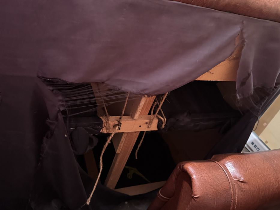 Canapea maro cu colt.