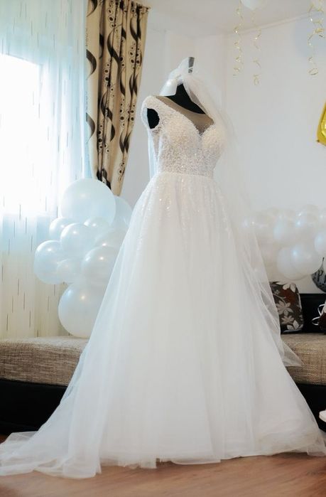 Rochie mireasă A-line mărime 38