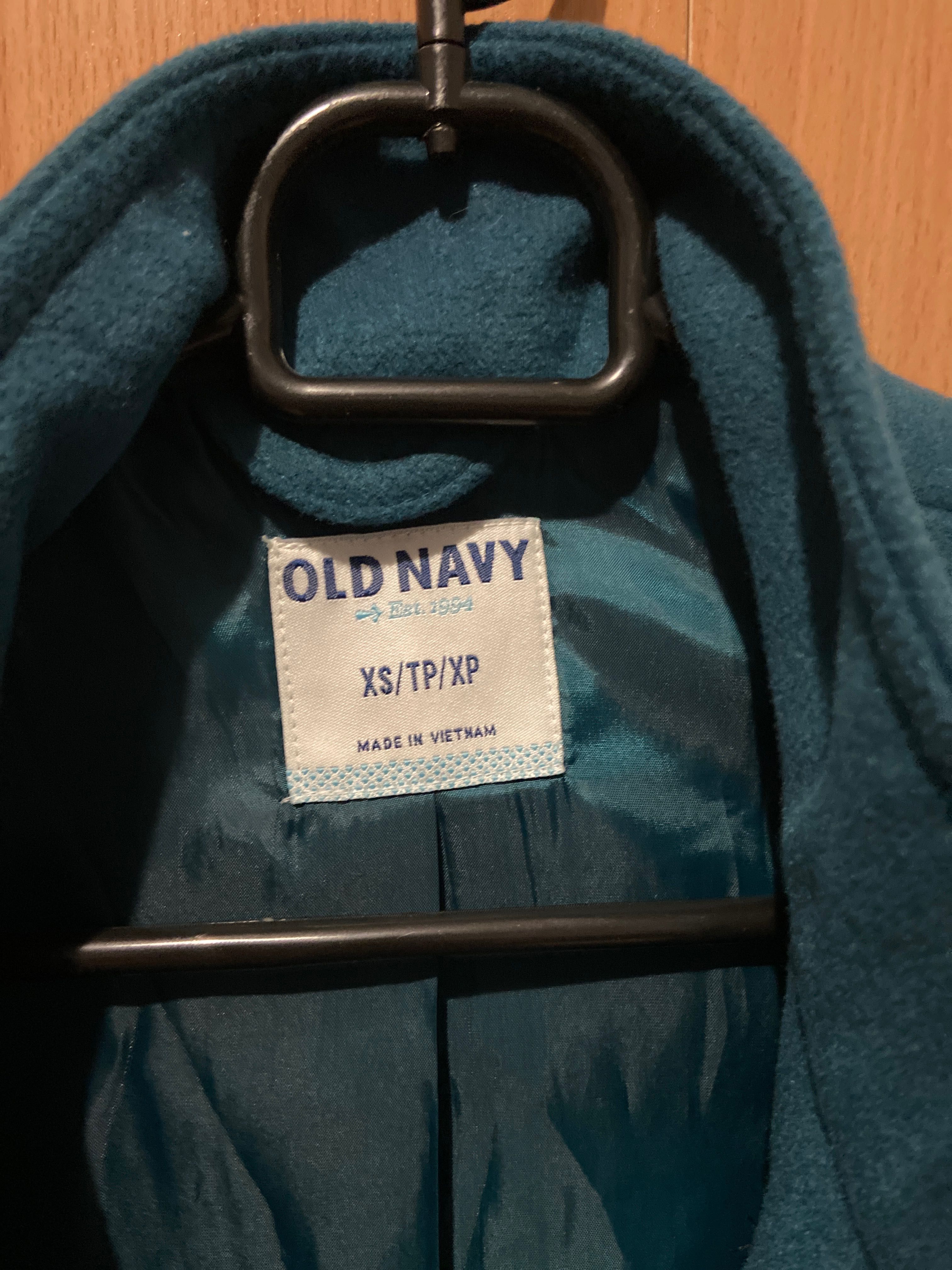Късо синьо-зелено палто OLDNAVY, XS