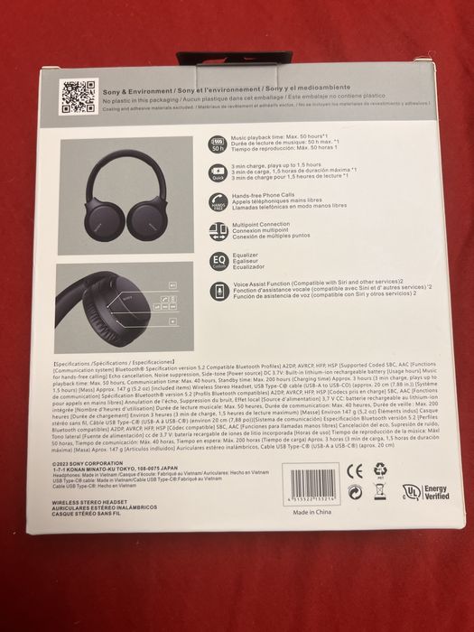 Casti wireless on ear tip Sony wh-ch520 - produs nou