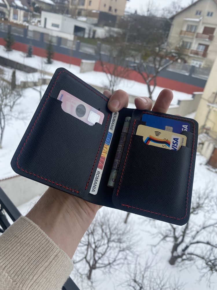 Portcard/portofel card /bancnote /buletin -handmade (piele safiano)