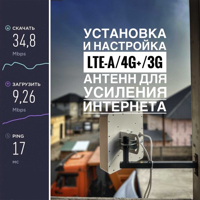 Установка, настройка 4G/3G антенн для усиления интернета в любой район
