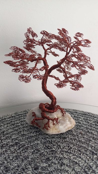 Copacel handmade din fir de Cupru