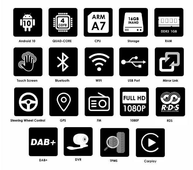 Мултимедия 7" 1 дин din Android 12 навигация GPS RDS единичен