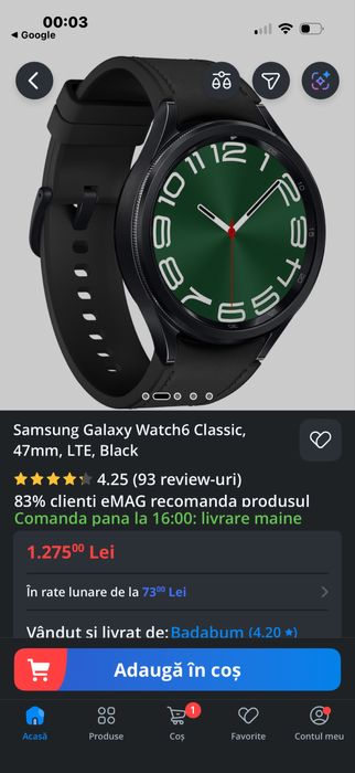 Vand Samsung Galaxy whatch 6 clasic