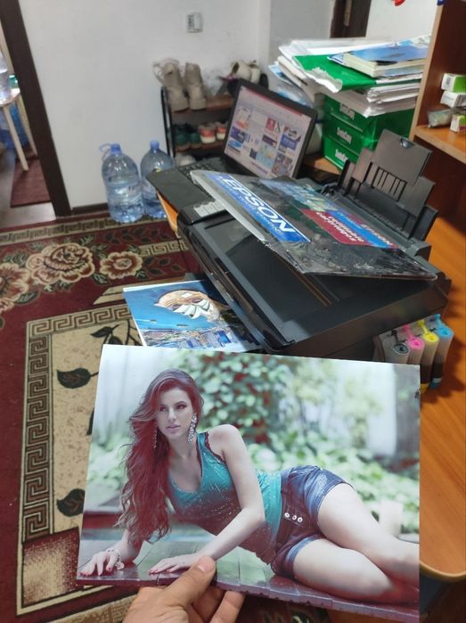 Epson 7300 rangli kopiya skanerli printer aybi yoq xarajat yoq idialni