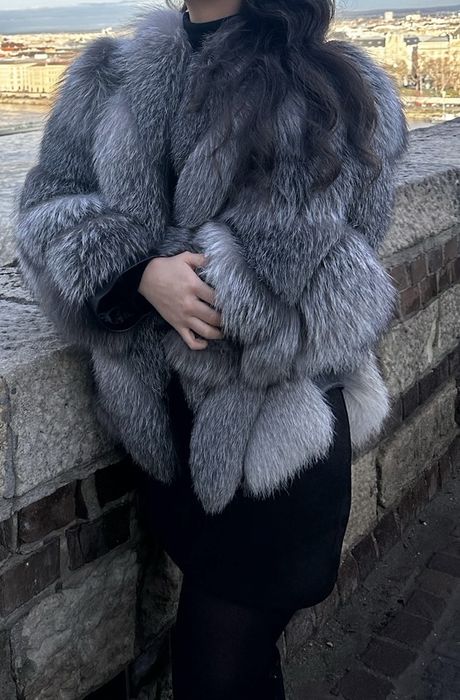 Blana naturala de vulpe, 2 in 1, se poate face si vestă