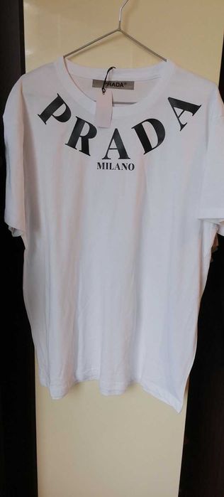 PRADA , Мъжка тениска Прада , бяла тениска Prada  S M L XL 2XL 3XL