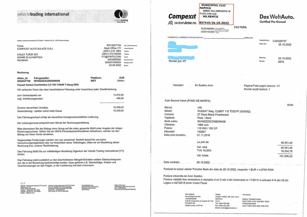 VW Passat Variant 2.0 TDI R-Line Executive 2019 • direct proprietar