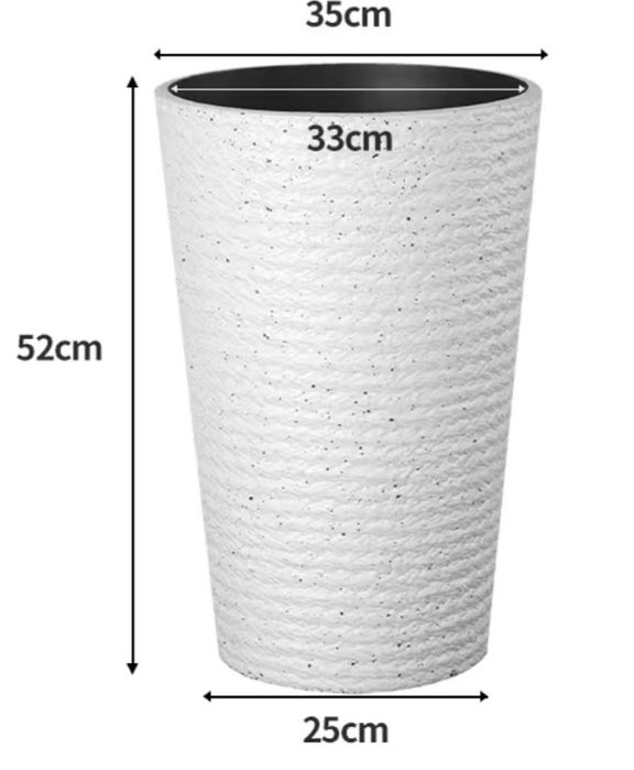 Кашпо напольное белое