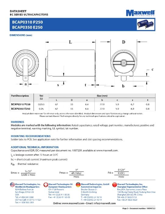 СУПЕР КОНДЕНЗАТОР MAXWELL паке 16V83F 2.7V500F Supercapacitor Ultracap