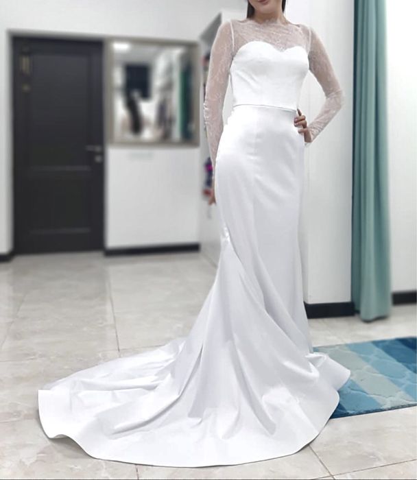 Срочно продам свадебное платье, можно на узату одеть. Саукеле, жилет