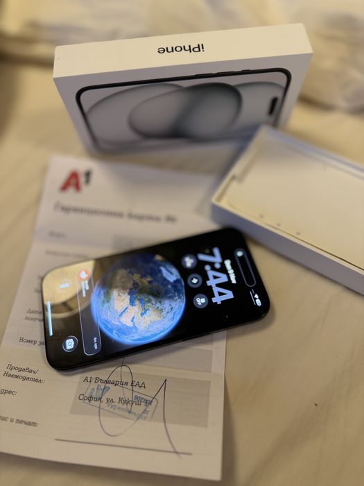 Iphone 15 с гаранция А1 128гб / gb черен