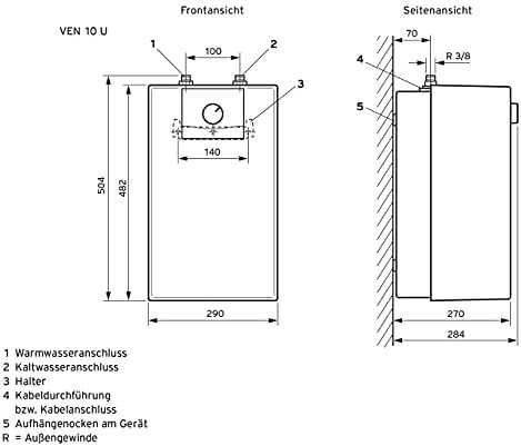 Бойлер за ниско налягане 10 лт, Vaillant eloSTOR VEN 10/7-5. 230v.