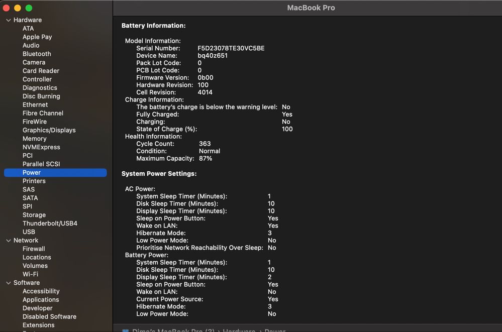 Macbook pro 16 inch M1 16Ram 512Gb