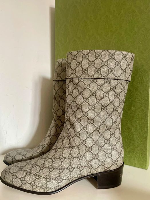 ПРОМО:GUCCI western boots unisex ,Original