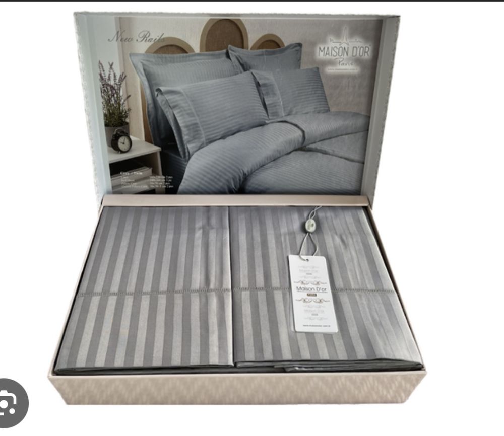 Комплект постельного белья Maison D'or New Rails Grey сатин