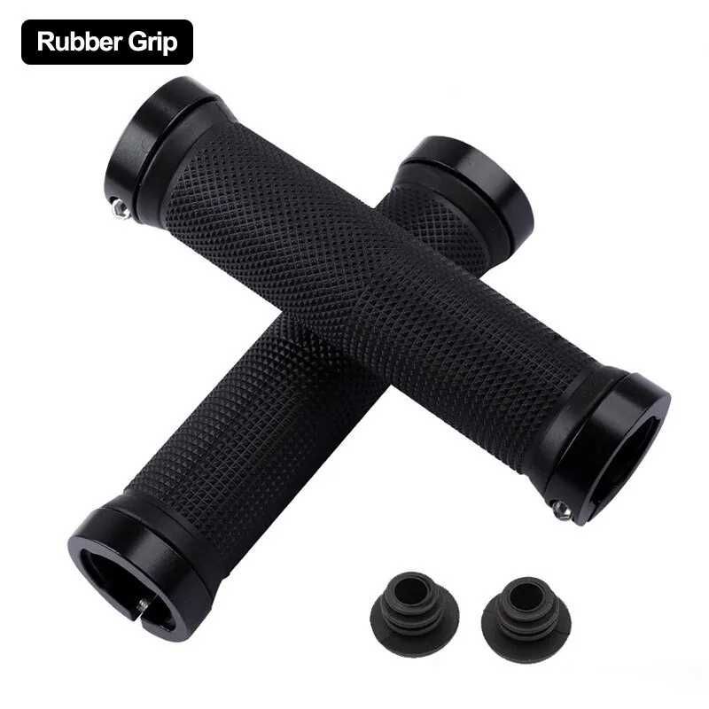 Mansoane negre bicicleta aluminiu ghidon grip Lock-On ergonomice negru