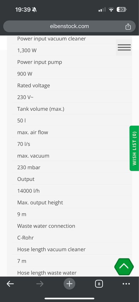 Aspirator industrial Eibenstock EPS50