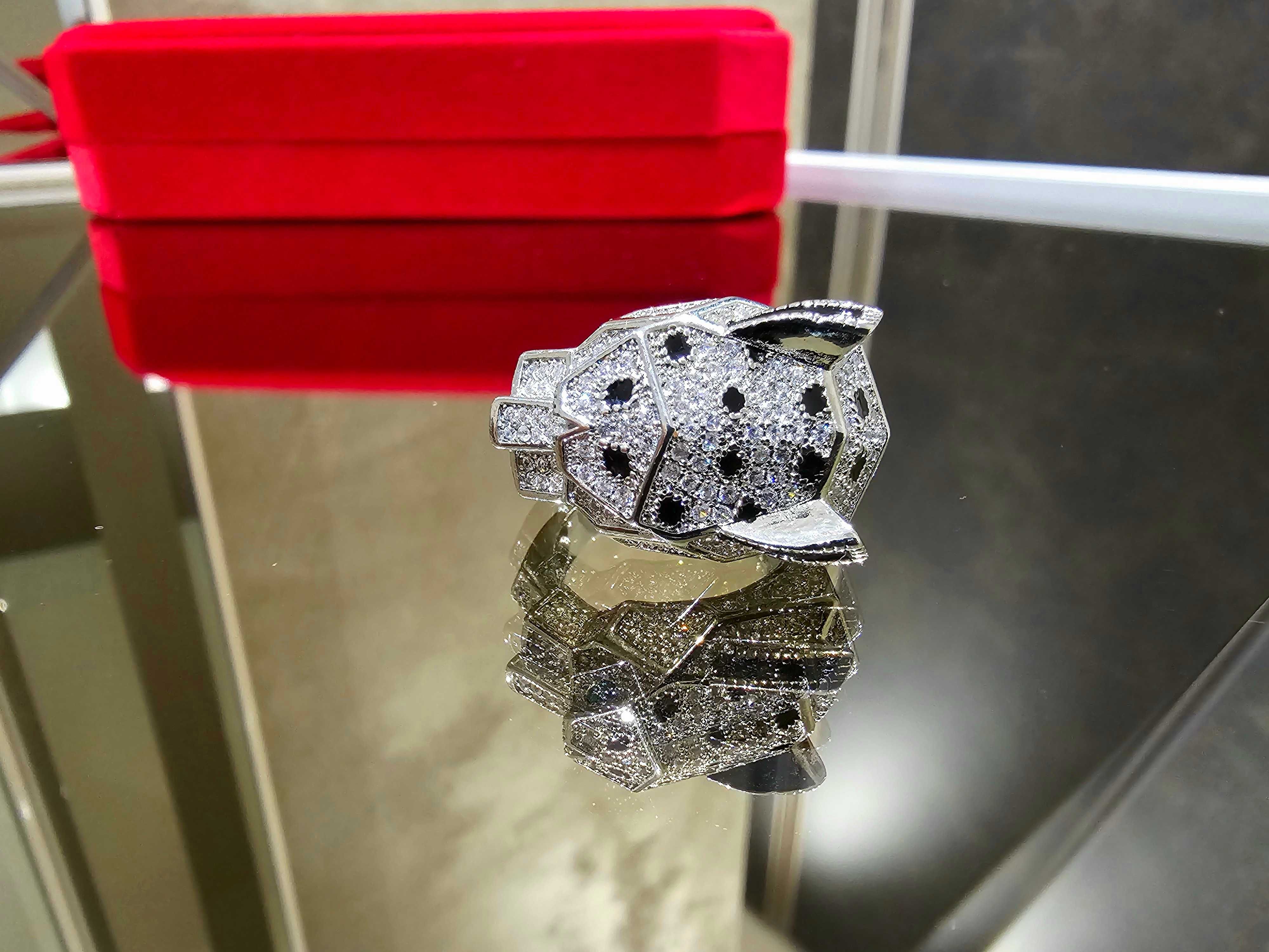 CARTIER Panthere de Cartier Big White Gold Diamonds Пръстен