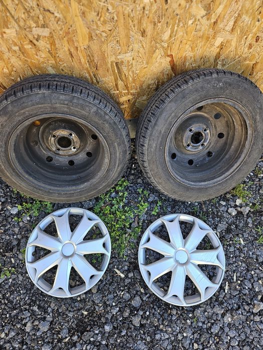 165/70/14c doua roti 5x110 remorca rulota jante echipate cu 165x70x14C