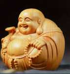 Buddha lemn teak sau breloc