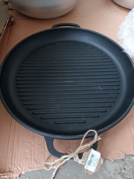Tigaie grill din fontă 40 cm