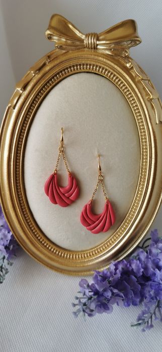 Cercei handmade din lut polimeric