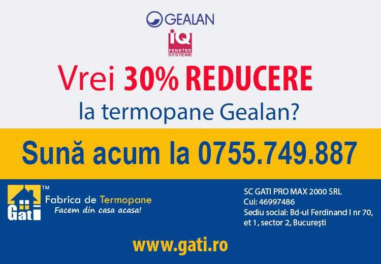 Geamuri termopan Gealan - Azi 30% REDUCERE în Domnești