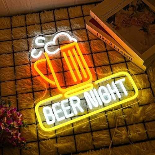 Нова Неонова LED табела Beer за бар, стена, мъжка стая 33x32 см знак